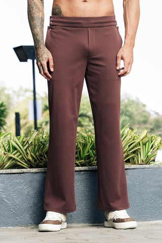 ONE SKY Men’s Cotton Blend Track Pants | Mid Rise Casual Joggers Slip-On | 3 Pockets | Solid Color | Machine Wash