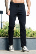 ONE SKY Men’s Cotton Blend Track Pants | Mid Rise Casual Joggers with Drawstring | 2 Pockets | Solid Color | Machine Wash