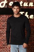 Men’s 100% Cotton Solid Full Sleeve T-Shirt | Round Neck Long Sleeve Casual Tee | Soft Breathable Fabric | Machine Washable