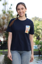 ONE SKY Women’s 100% Cotton Half Sleeve T-Shirt – Round Neck Graphic Print Top, Casual Pull-On Tee, Machine Washable