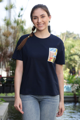 ONE SKY Women’s 100% Cotton Half Sleeve T-Shirt – Round Neck Graphic Print Top, Casual Pull-On Tee, Machine Washable