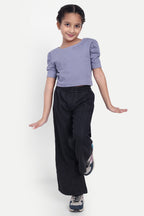 Girls' Cotton Blend Solid Top – Stylish Daily Wear
