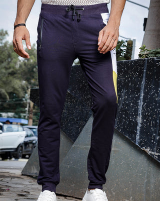 Mens Solid Black Track Pants