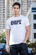 Men's 100% Cotton 'HOPE' Printed Round Neck T-shirt