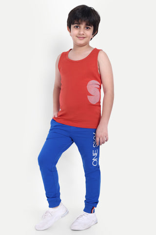 Boys Summer Tank T-Shirt - Cotton Sleeveless Regular Fit Innerwear Tee