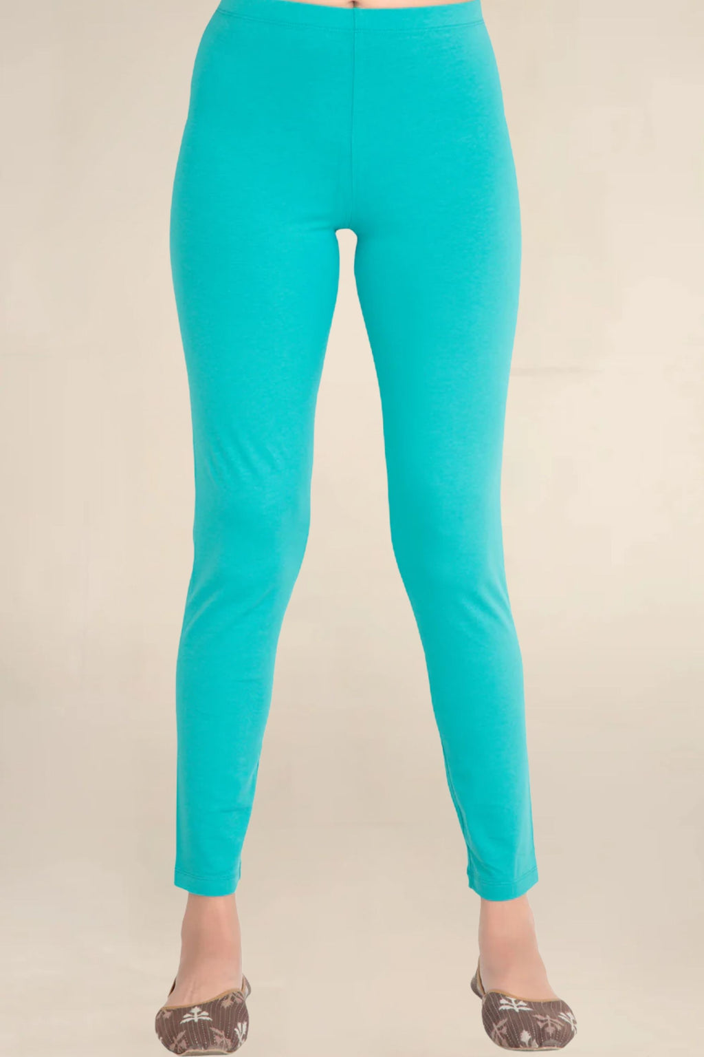 ONE SKY WOMEN AQUA SOLID LEGGINGS