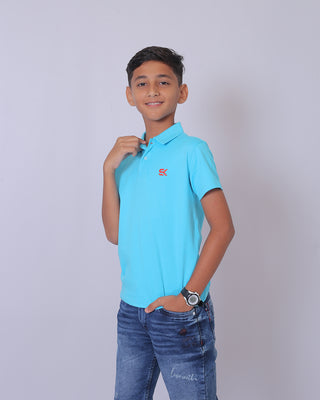 Boys Scuba Blue Polo T-Shirt