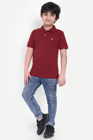 Boys Solid Classic Polo T-shirt - Stylish & Comfortable Everyday Wear