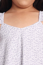 Girls Cotton Floral Print Sleeveless Dress