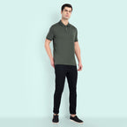 MENS DARK OLIVE POLO TSHIRT