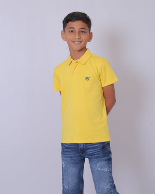 Boys Mustard Polo T-Shirt