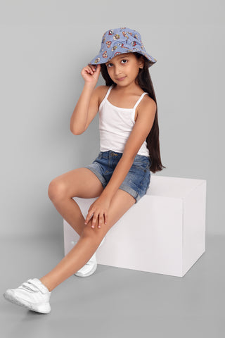 Girls Cotton White Camisole