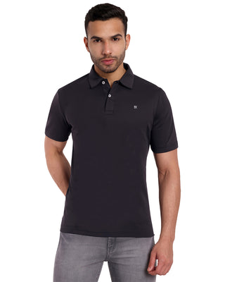 Men Black Polo T-Shirt