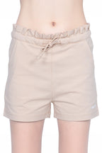 GIRLS BEIGE FRILL SHORTS