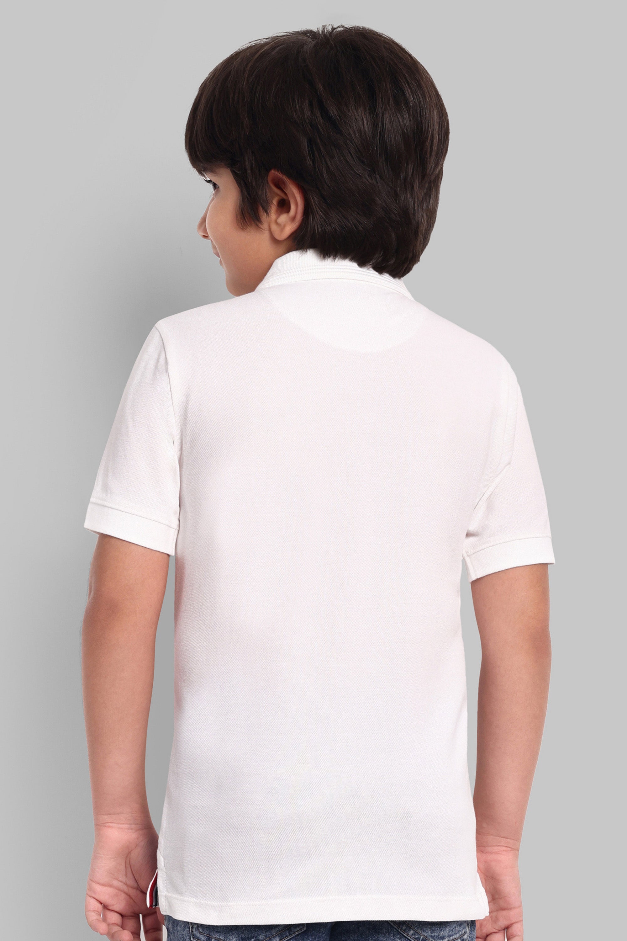 Boys Classic Cotton Polo T-Shirt White
