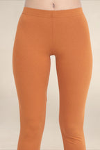 Women Rust Breathable Long Length Legging