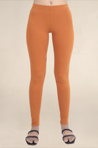 Women Rust Breathable Long Length Legging