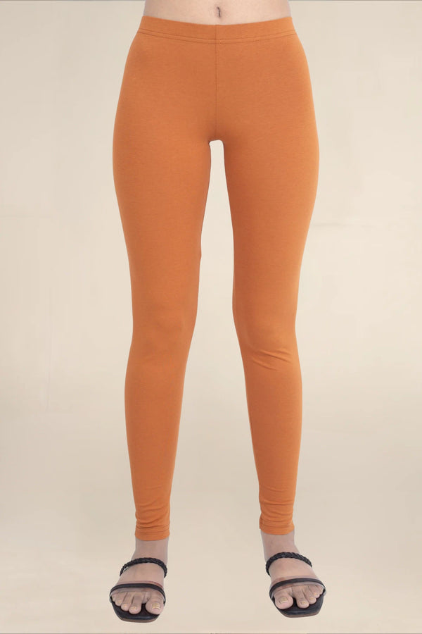 Women Rust Breathable Long Length Legging
