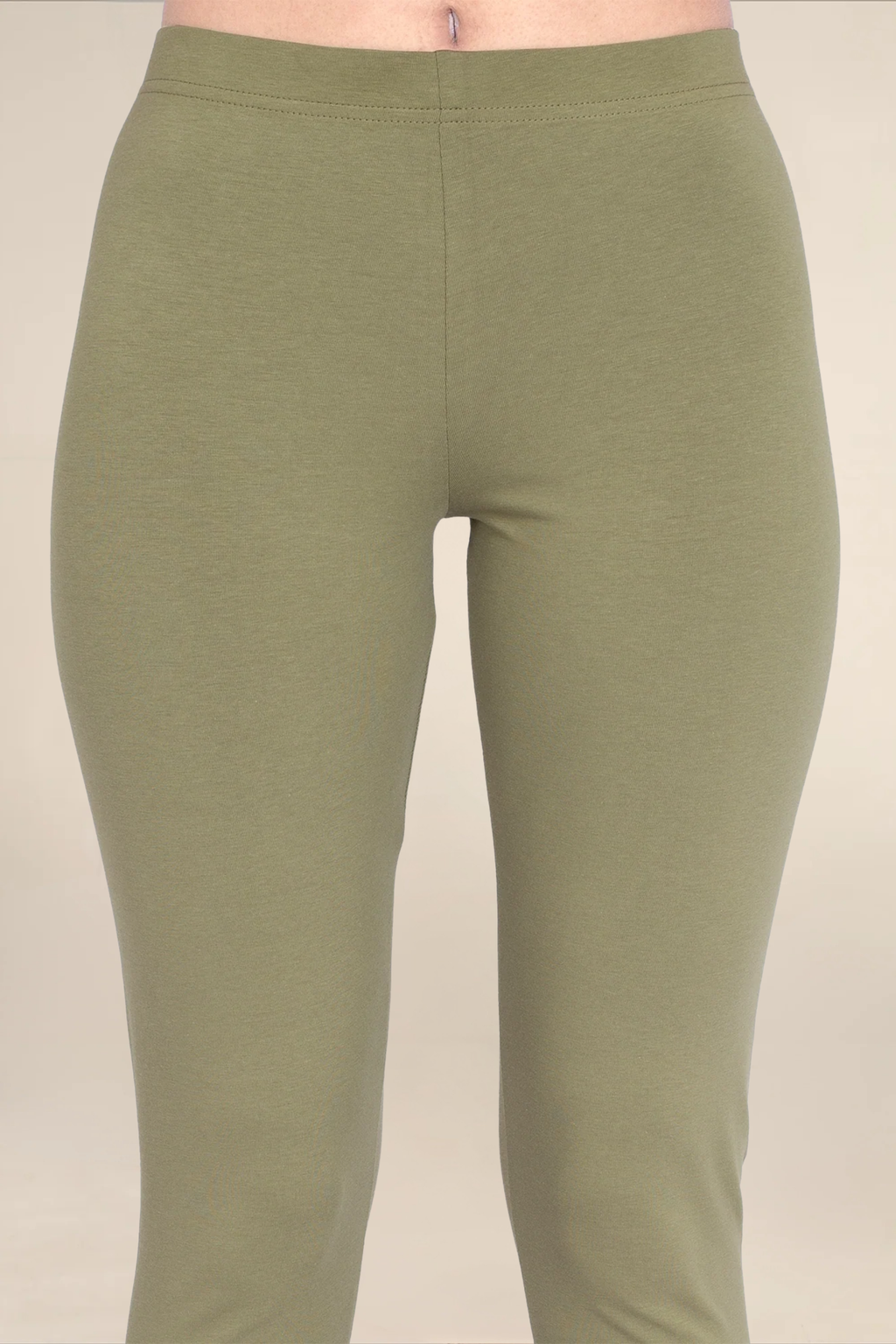 Women Olive Ankle Length Legging