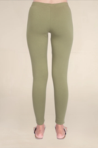 Women Olive Ankle Length Legging