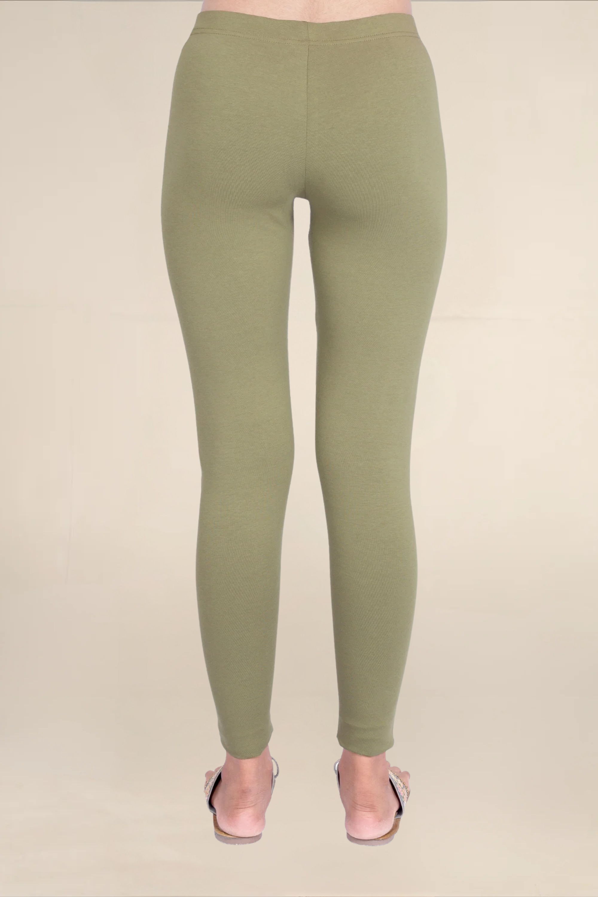 Women Olive Ankle Length Legging