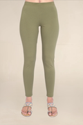 Women Olive Ankle Length Legging