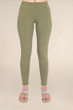 Women Olive Ankle Length Legging