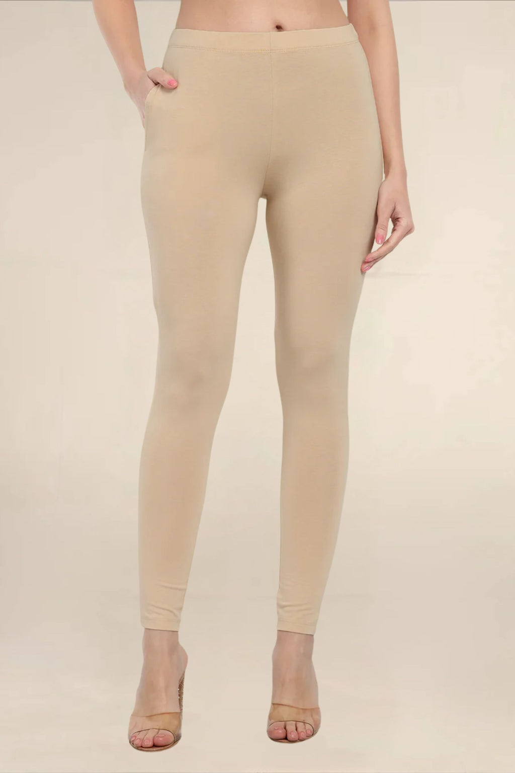 WOMENS LIGHT SKIN REGULAR LENGTH POCKET LEGGING