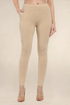 WOMENS LIGHT SKIN REGULAR LENGTH POCKET LEGGING