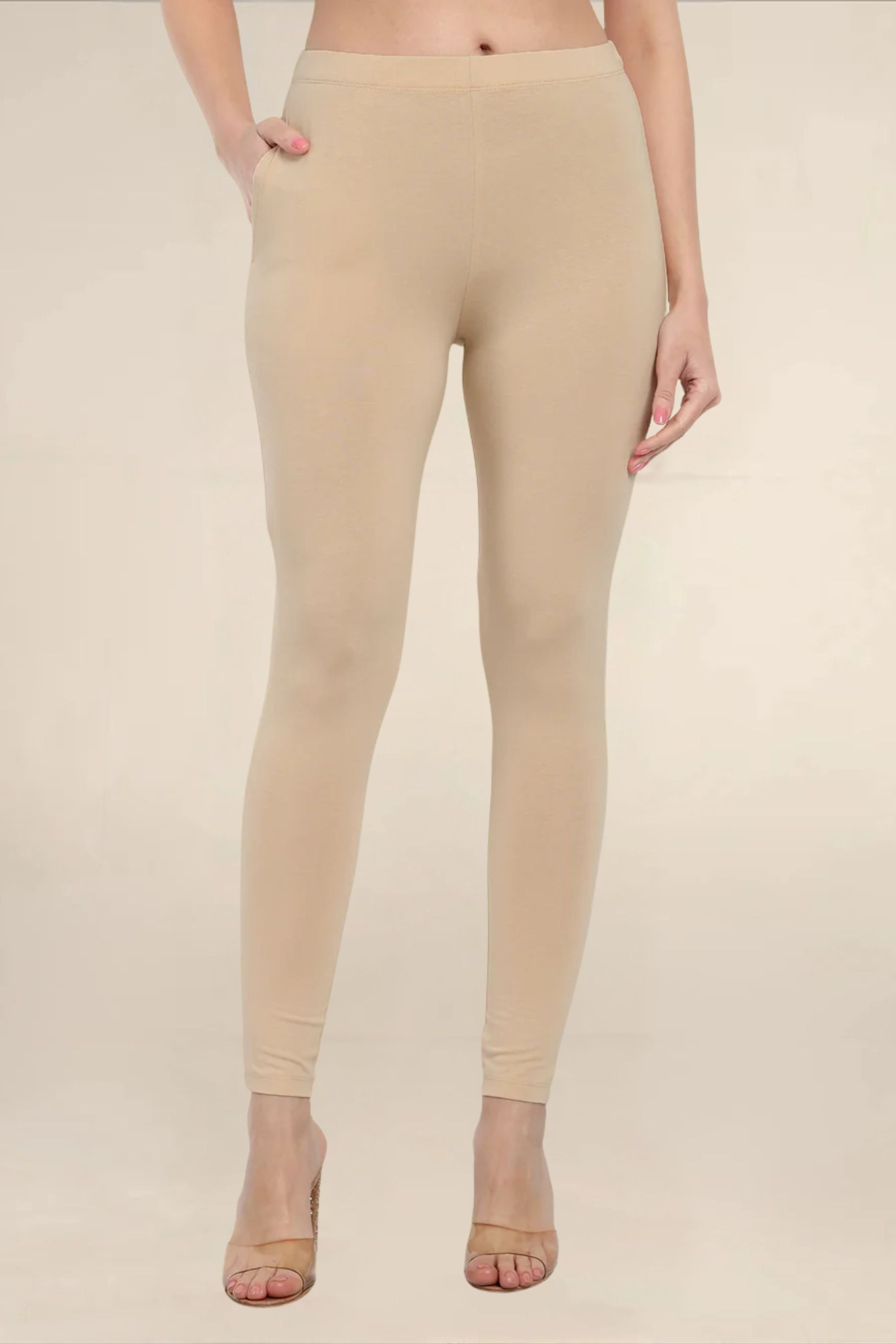 WOMENS LIGHT SKIN REGULAR LENGTH POCKET LEGGING