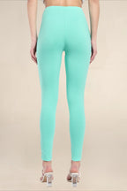 Women Sea Green Regular Legging