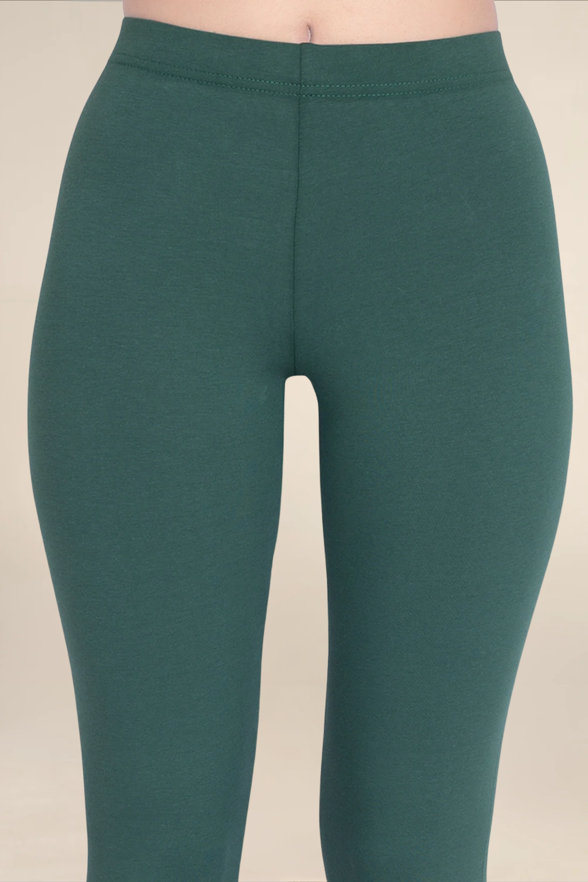 Women Moss Green Ankle Length Legging