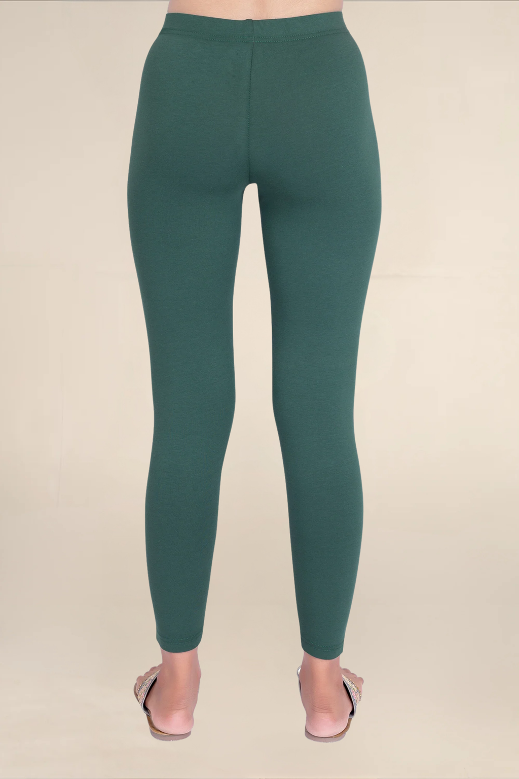 Women Moss Green Ankle Length Legging