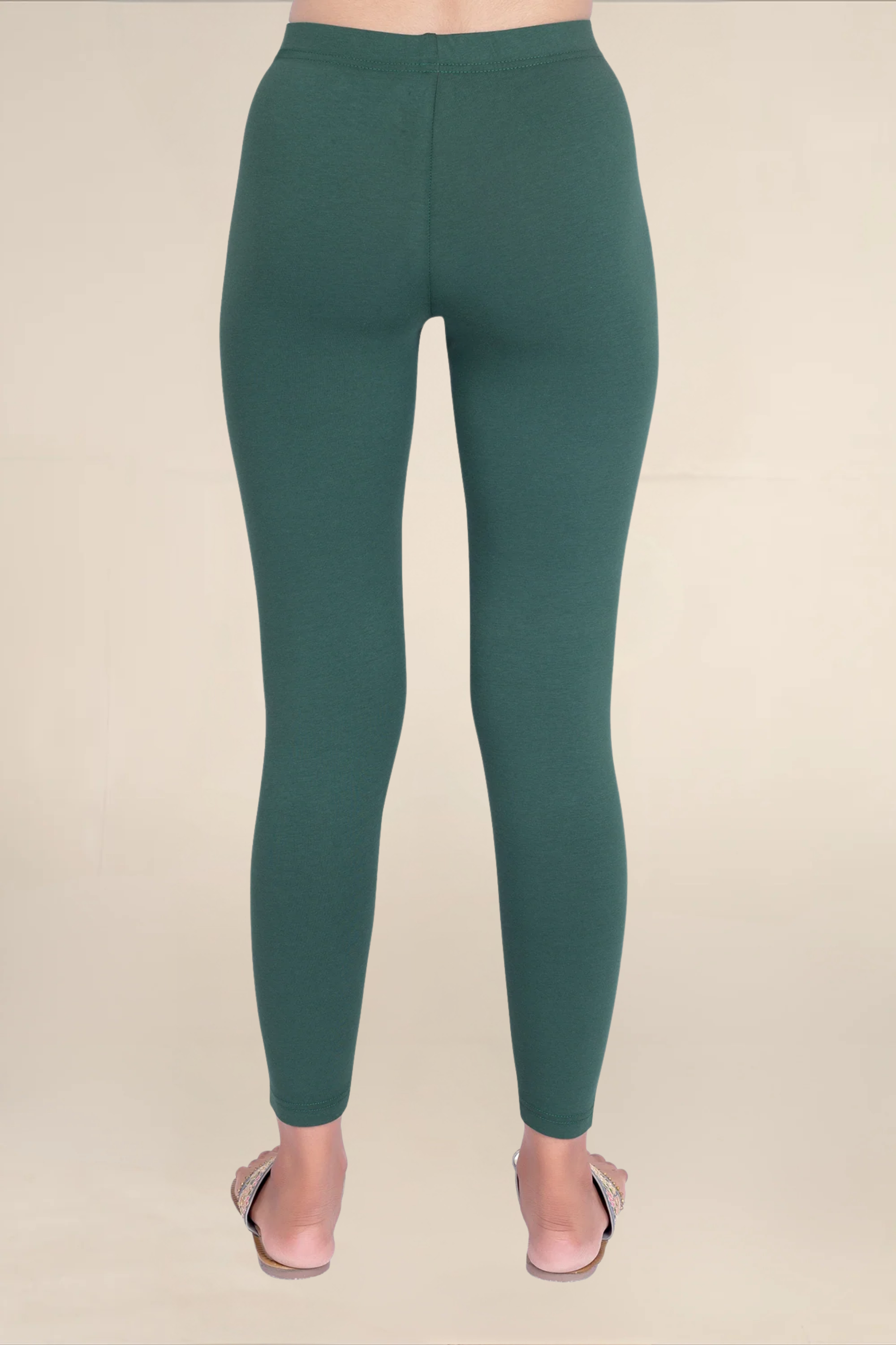 Women Moss Green Ankle Length Legging