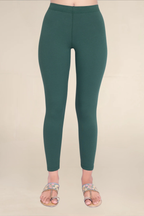 Women Moss Green Ankle Length Legging