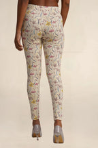 Womens Printed Cotton Leggings - Floral Elegance with Supreme Comfort