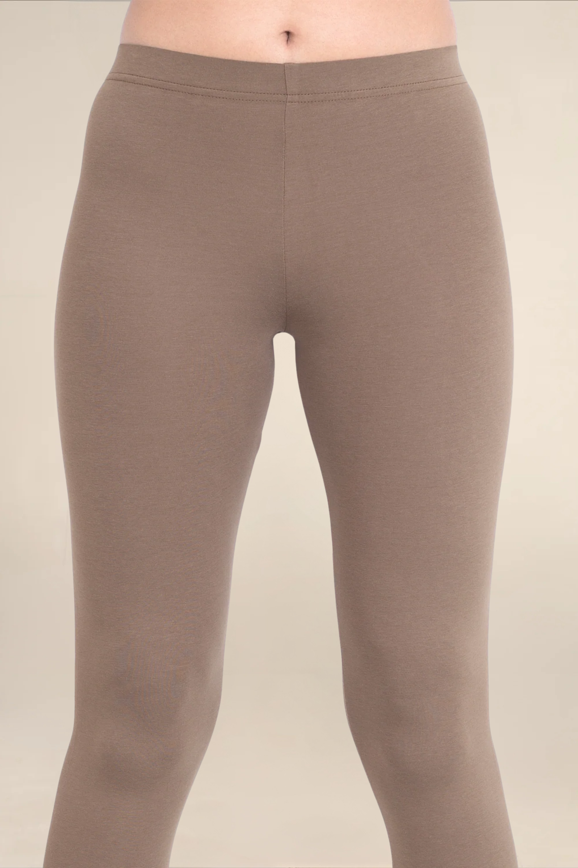 Women Mid Brown Ankle Length Legging