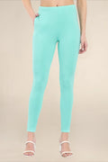 Women Sea Green Regular Legging