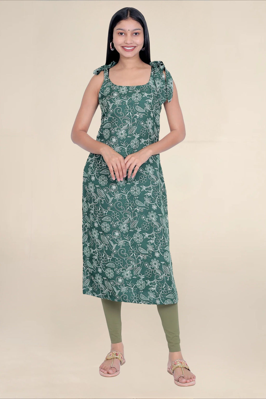 Women Olive Breathable Long Length Legging