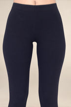 Women Navy Breathable Long Length Legging