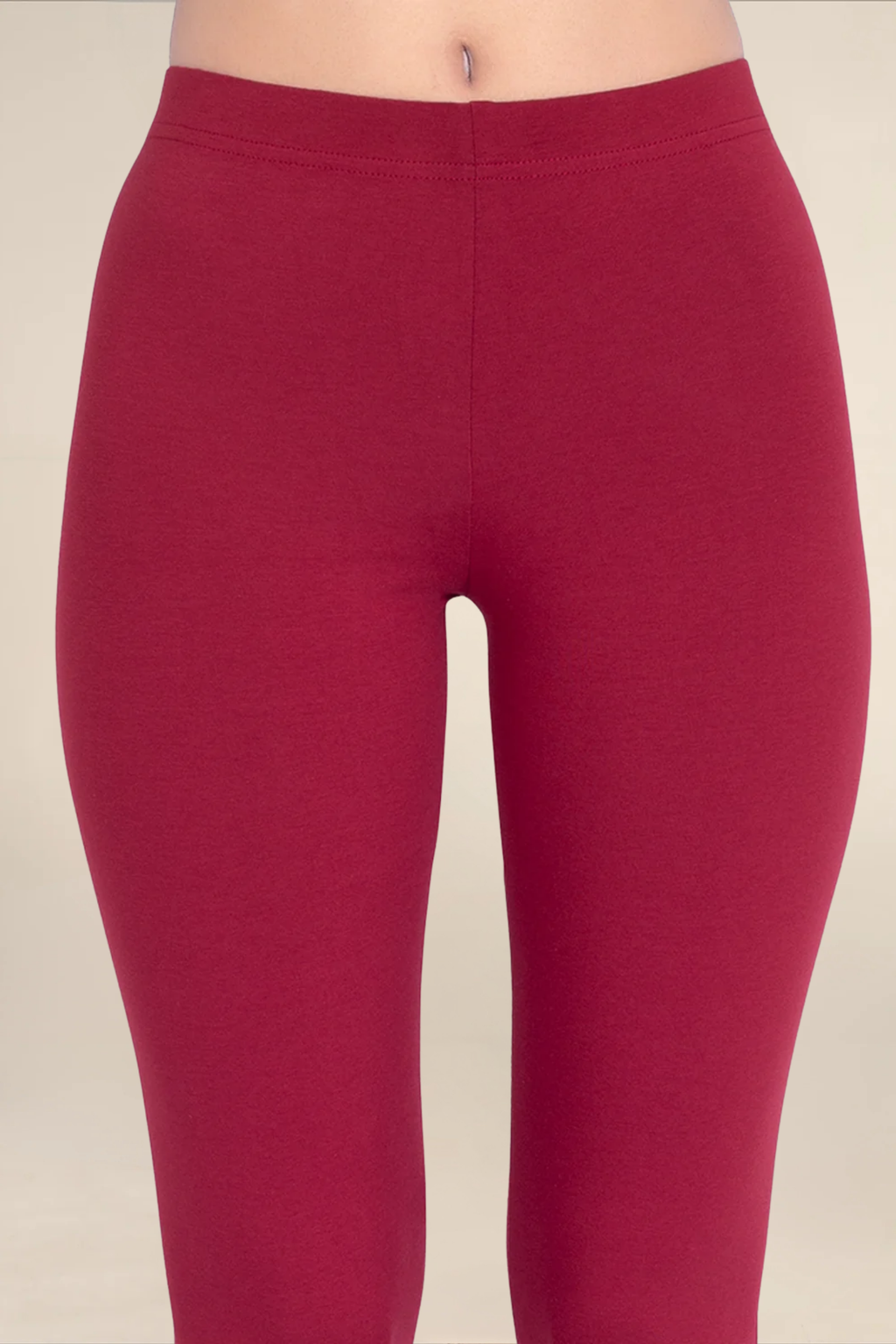 Women Maroon Ankle Length Legging
