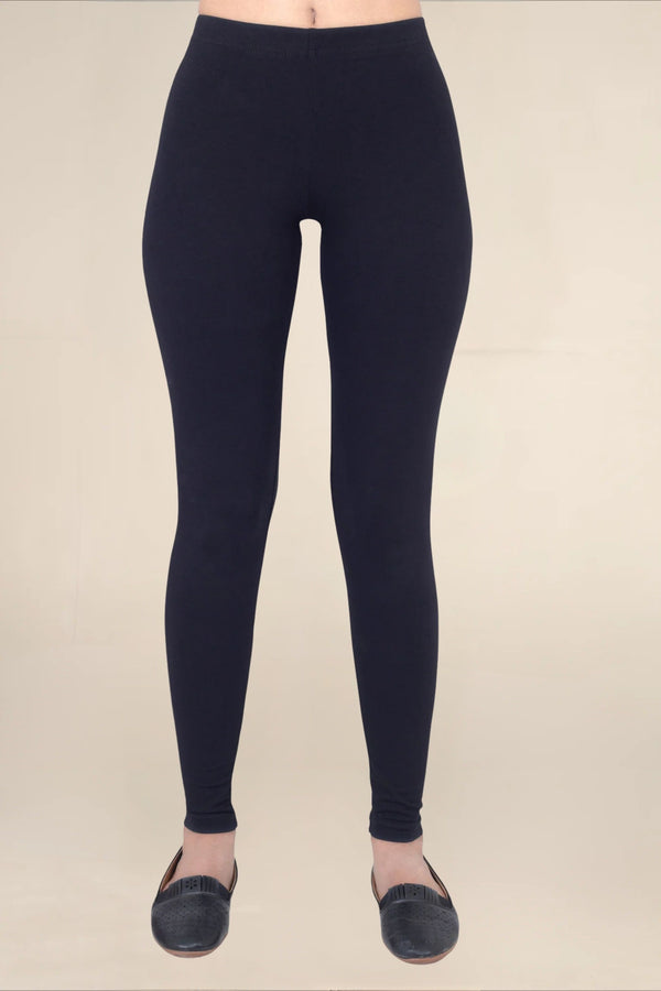 Women Navy Breathable Long Length Legging