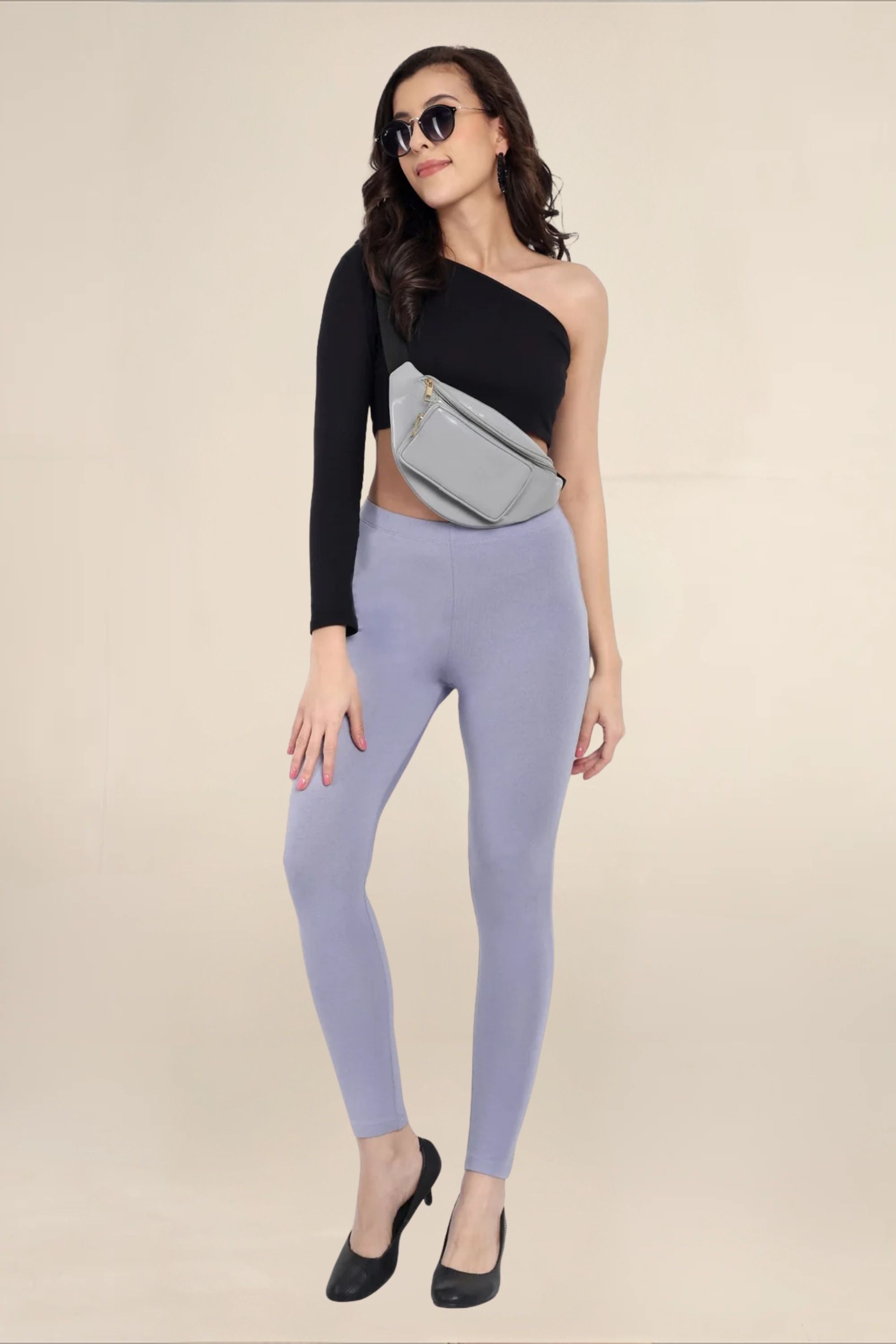 Women Shark Grey Regular Legging