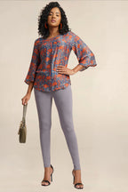 WOMENS LIGHT GREY STEEL REGULAR LENGTH POCKET LEGGING