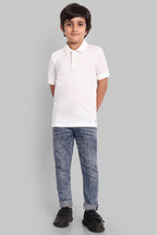 Boys Classic Cotton Polo T-Shirt White