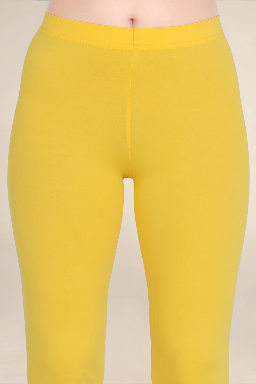 Women Mustard Breathable Long Length Legging