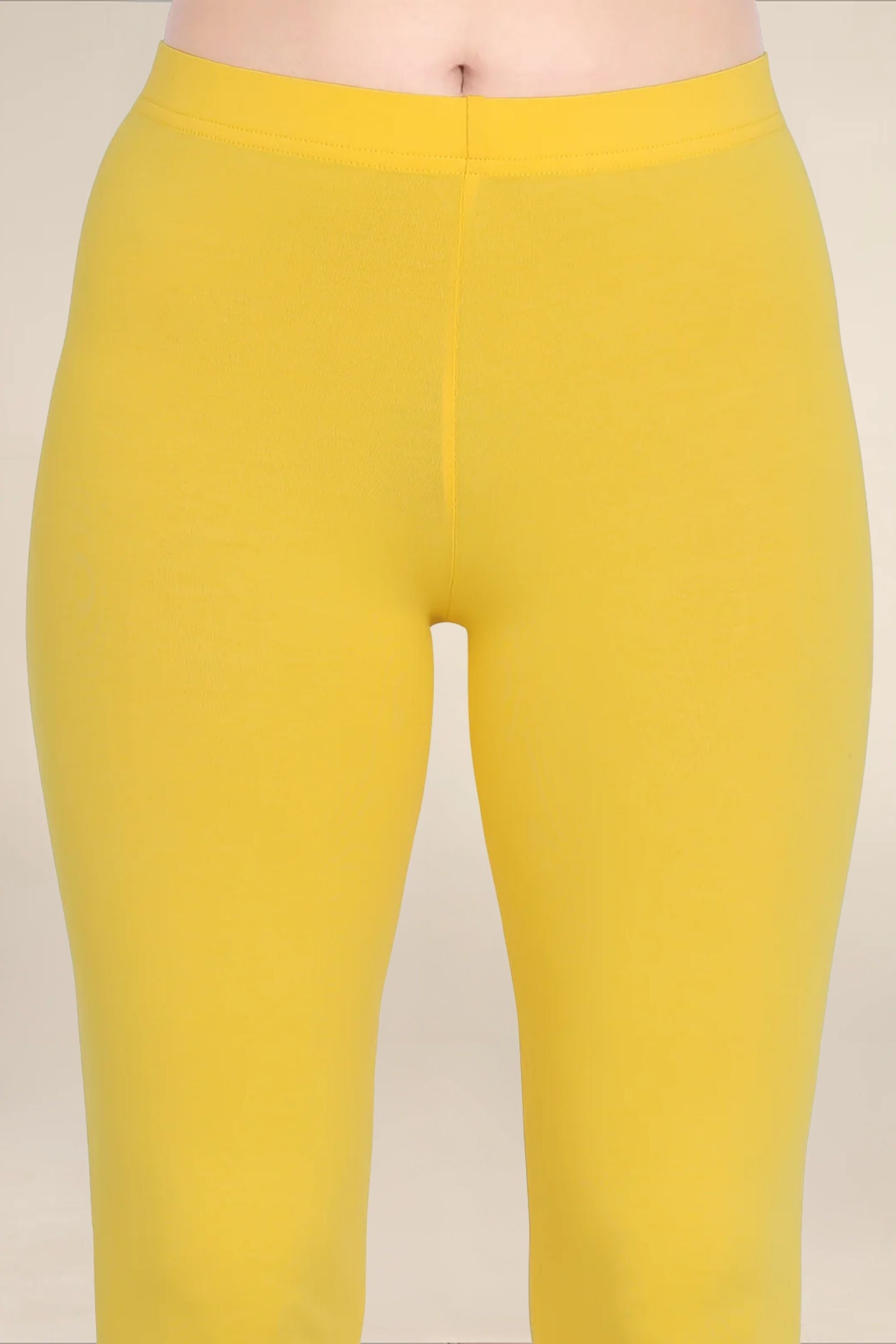 Women Mustard Breathable Long Length Legging