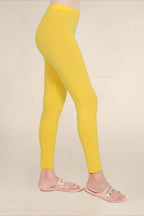 Women Mustard Breathable Long Length Legging