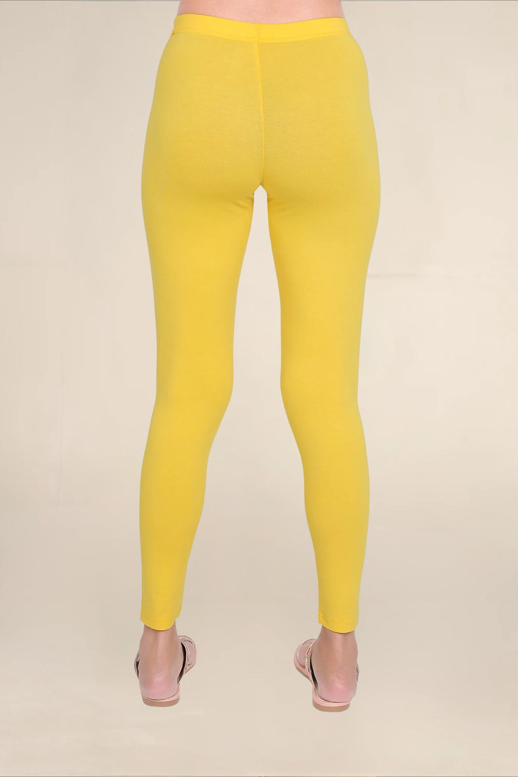 Women Mustard Breathable Long Length Legging