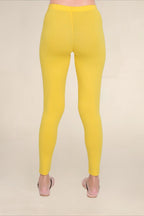 Women Mustard Breathable Long Length Legging